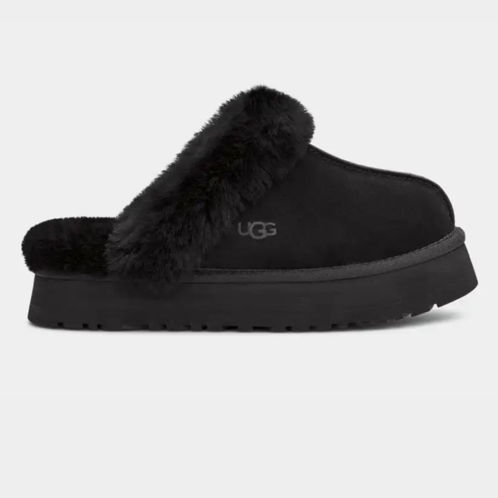 UGG all black platform slippers